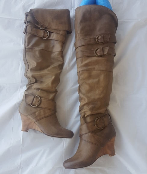 Etc! Shoes - Not Rated Over The Knee Distressed  Boots 8.5